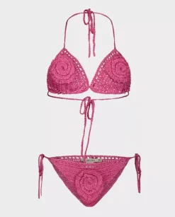 Szydełkowy komplet bikini Flora Fuchsia