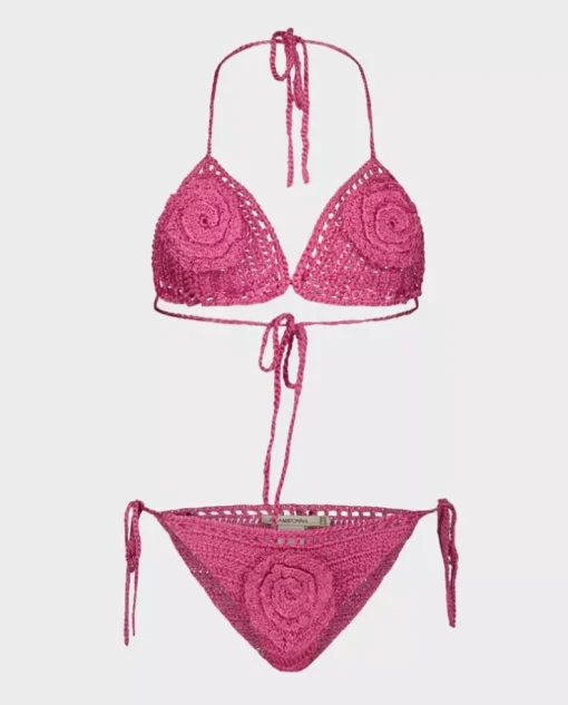 Szydełkowy komplet bikini Flora Fuchsia