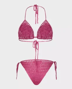 Szydełkowy komplet bikini Flora Fuchsia