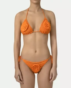 Szydełkowy komplet bikini Flora Orange