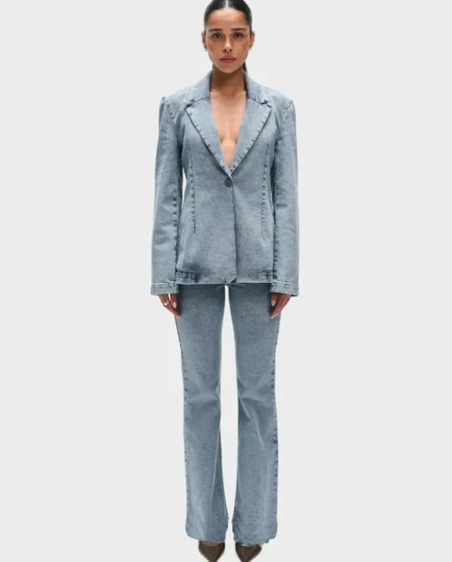 Taliowana marynarka z denimu