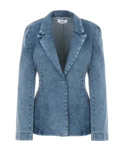 Taliowana marynarka z denimu