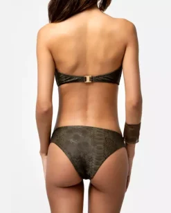 Top od bikini Flavia Python Khaki