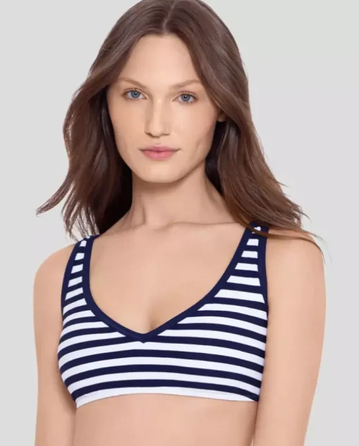 Top od bikini w paski Pique