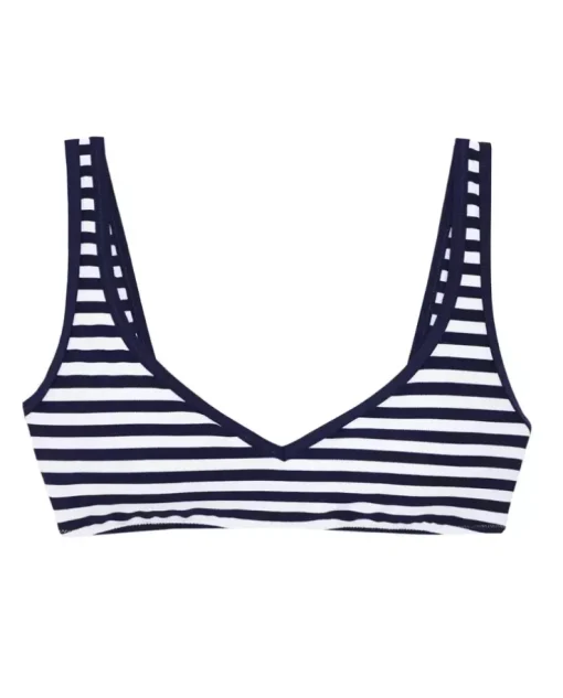Top od bikini w paski Pique