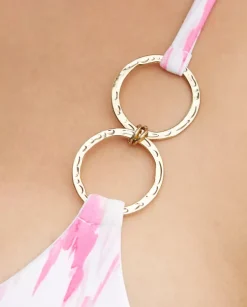 Top od bikini w różowe cętki Lexi
