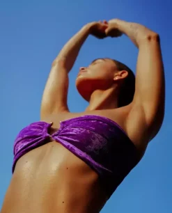 Top z weluru Violetto