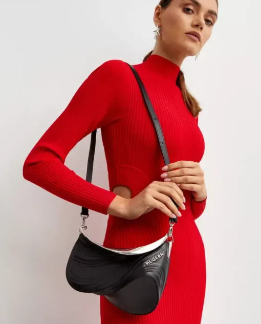 Torebka Mini Spiral Embossed Leather Pouch