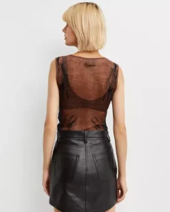 Transparentny top z nadrukiem