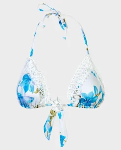 Trójkątna góra od bikini z kwiatowym printem