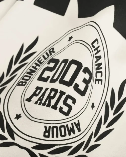 T-shirt ecru z kontrastowym logo