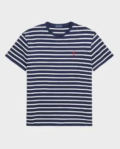 T-shirt w paski Custom Slim Fit