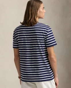T-shirt w paski Custom Slim Fit