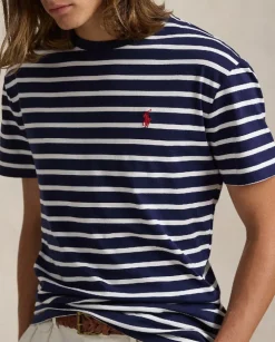 T-shirt w paski Custom Slim Fit