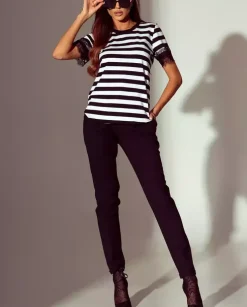 T-shirt w paski Strisca