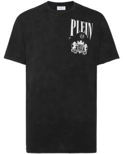 T-shirt z dużym nadrukiem na plecach