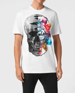 T-shirt z kolorowym motywem czaszki