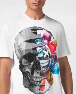 T-shirt z kolorowym motywem czaszki