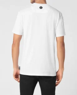 T-shirt z kontrastowym błyszczącym logo