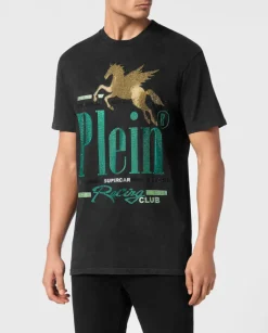 T-shirt z kryształowym nadrukiem