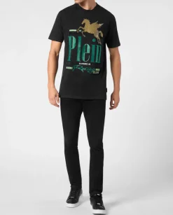 T-shirt z kryształowym nadrukiem