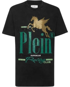 T-shirt z kryształowym nadrukiem