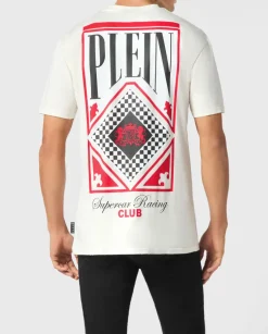T-shirt z logo na piersi
