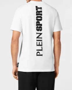 T-shirt z logo na plecach