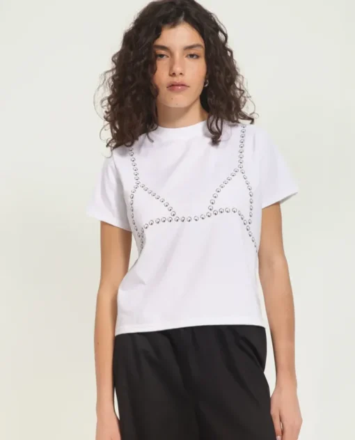 T-shirt z nadrukiem Mini Pearl Naked