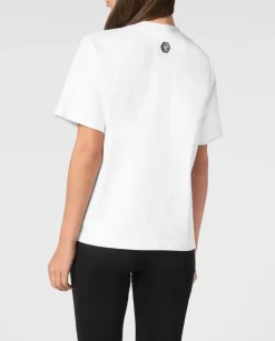 T-shirt z nadrukiem z kryształów
