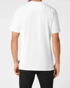 T-shirt z niebieskim motywem czaszki