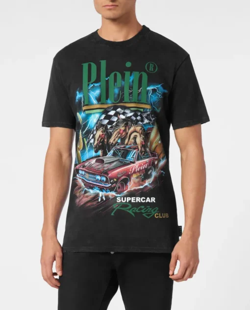 T-shirt z ozdobnym nadrukiem
