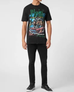 T-shirt z ozdobnym nadrukiem