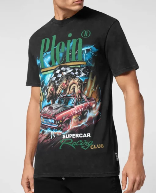 T-shirt z ozdobnym nadrukiem