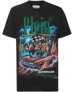 T-shirt z ozdobnym nadrukiem