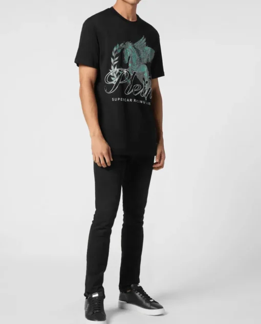 T-shirt z turkusowym jednorożcem