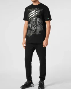 T-shirt ze srebrnym nadrukiem Tiger