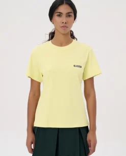 Żółty t-shirt z logo Horizon