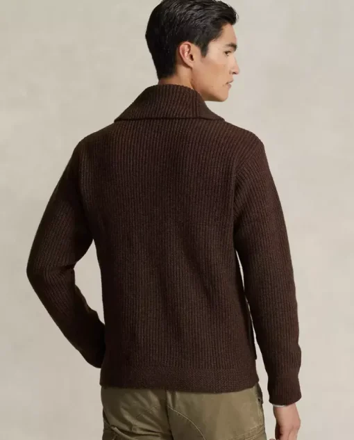 Wełniany kardigan Regular Fit
