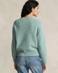 Wełniany sweter Relaxed Fit z logo