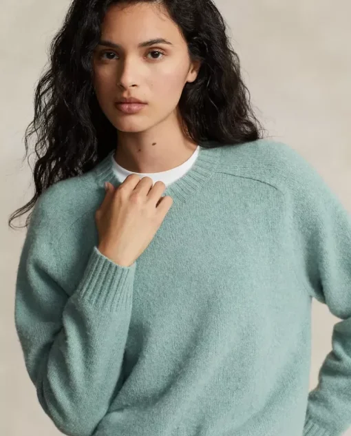 Wełniany sweter Relaxed Fit z logo