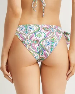 Wiązany dół od bikini z kolorowym printem