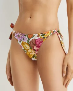 Wiązany dół od bikini z kwiatowym printem