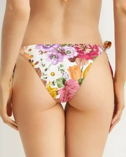 Wiązany dół od bikini z kwiatowym printem