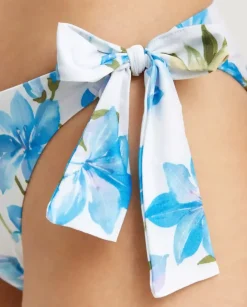 Wiązany dół od bikini z kwiatowym printem