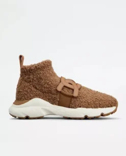 Wysokie brązowe sneakersy