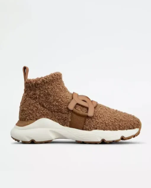Wysokie brązowe sneakersy