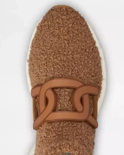 Wysokie brązowe sneakersy