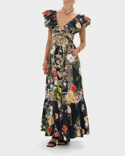 Wzorzysta sukienka maxi