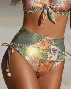 Wzorzysty dół od bikini Yma